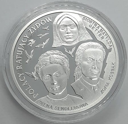 Moneta 20 zł Polacy Ratują Żydów Sendlerowa 2009 r. rewers
