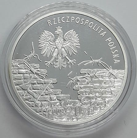 Moneta 20 zł Polacy Ratują Żydów Sendlerowa 2009 r. awers
