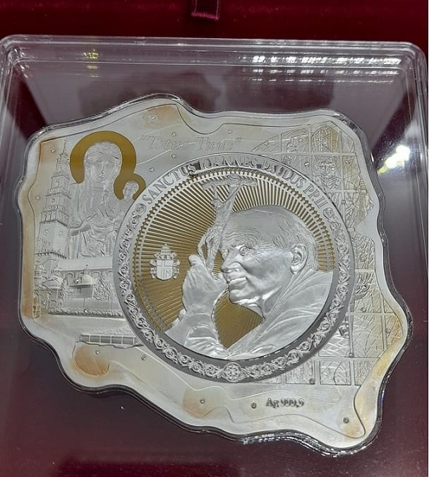 Moneta 10$ Jan Paweł Wielki 2014 r. 300gr Diamenty 2