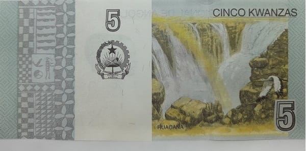 Angola Banknot Kwanzas UNC rewers