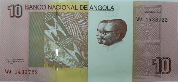 Angola Banknot 10 Kwanzas 2012 r. UNC awers