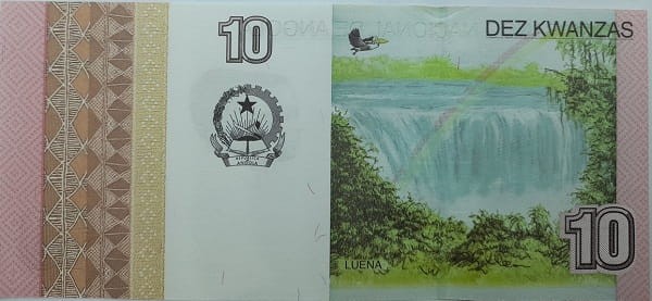 Angola Banknot 10 Kwanzas 2012 r. UNC rewers