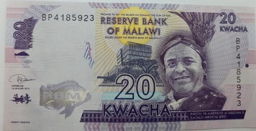 Malawi Banknot 10 Kwacha 2019 r. UNC rewers