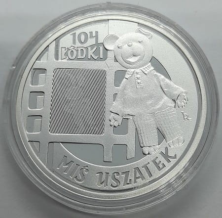 Moneta zastępcza 104 Łódki Miś Uszatek Łódź 2009 rewers