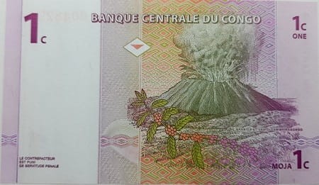Kongo Banknot 1 Centym 1997 r. rewers