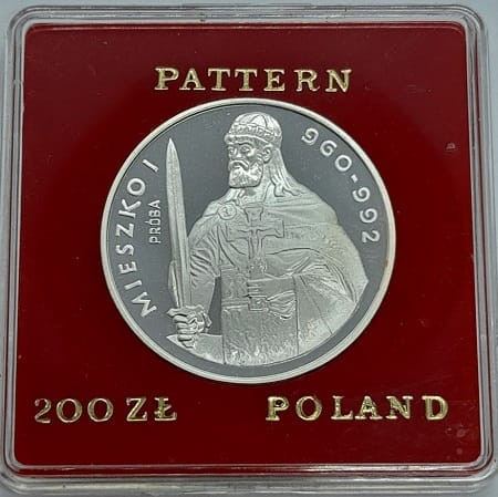 Moneta 200 zł Mieszko I Próba 1979 r. rewers