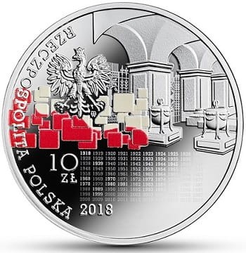 Moneta 10 zł My Polacy Dumni i Wolni 2018 r. awers