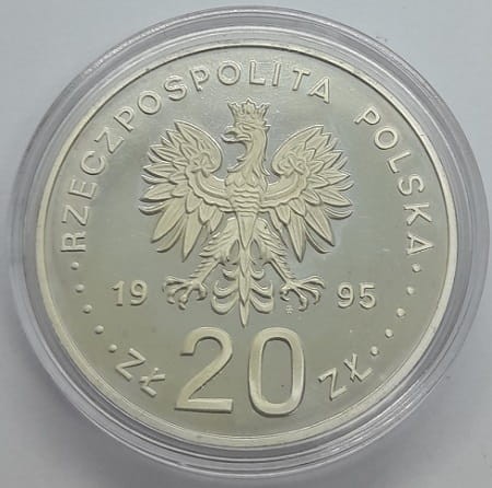 Moneta Moneta 20 zł 500 lat województwa płockiego 1995 r. awers