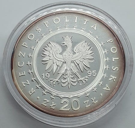 Moneta 20 zł Pałac Królewski w Łazienkach 1995 r. awers
