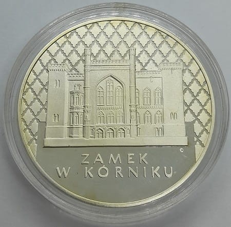 Moneta 20 zł Zamek w Kórniku 1998 r. rewers