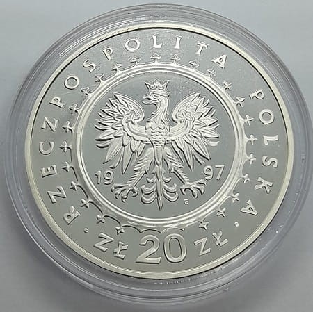 Moneta 20 zł Zamek w Pieskowej Skale 1997 awers