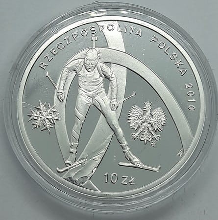 Moneta 10 zł Reprezentacja Olimpijska Vancouver 2010 r. awers