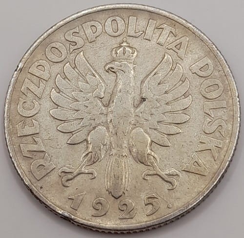 Moneta 1 złoty 1925 awers