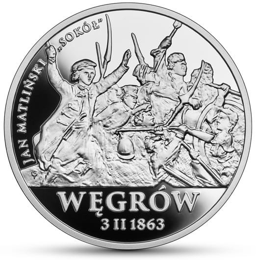 Moneta kolekcjonerska 20 złotych Węgrów Polskie Termopile 2020 rewers