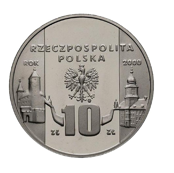 Moneta 10 zł Muzeum Polskie w Rapperswilu 2000 r. awers