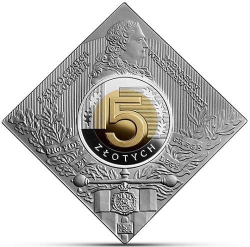 Moneta 5 zł 250 rocznica założenia Mennicy Warszawskiej 2016 rewers