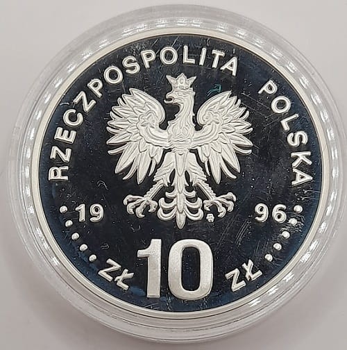 Moneta 10 zł 40. rocz. Wydarzeń Poznańskich 1956 1996 r. awers
