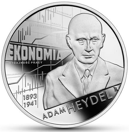 Moneta 10 zł Adam Heydel 2021 rewers