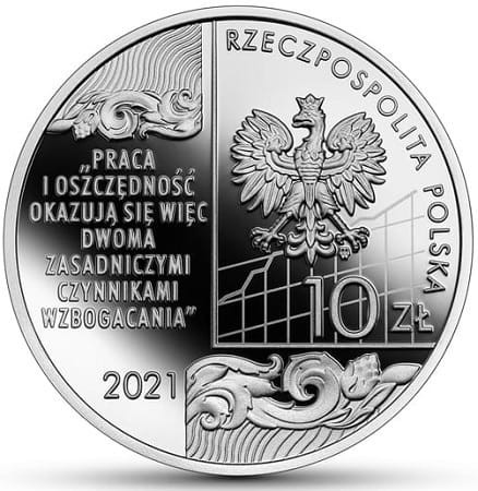 Moneta 10 zł Adam Heydel 2021 awers