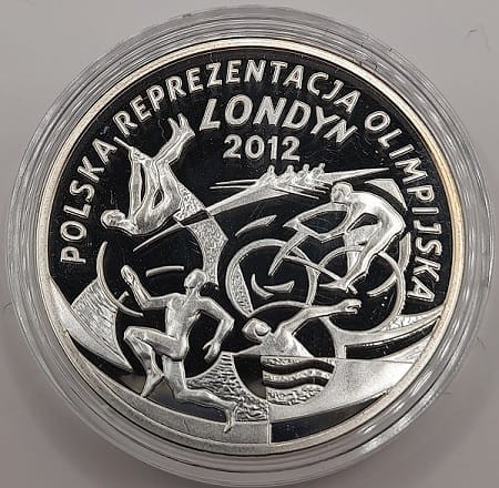 Moneta 10 zł Londyn 2012 r. rewers