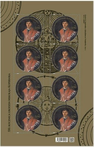 550 rocz. ur. Mikołaja Kopernika arkusz 2023r