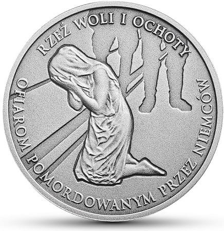 Moneta 10 zł Rzeź Woli i Ochoty 2017 r. awers