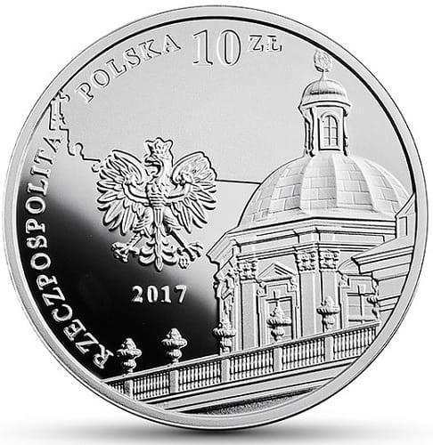 Moneta 10 zł 200-lecie Istnienia Zakładu Narodowego im. Ossolińskich 2017 r awers