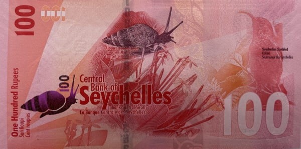 Seszele banknot 100 rupii rewers