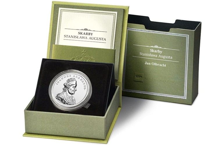 Moneta 50 zł Jan Olbracht 2016 r. box