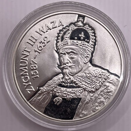 Moneta 10 zł Zygmunt III Waza popiersie 1998 rewers
