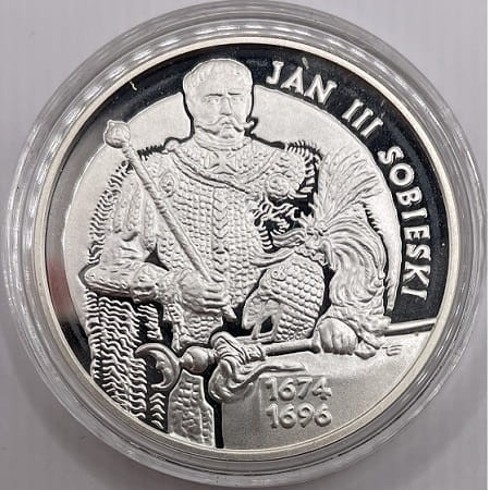 Moneta 10 zł Jan III Sobieski półpostać 2001 r. rewers