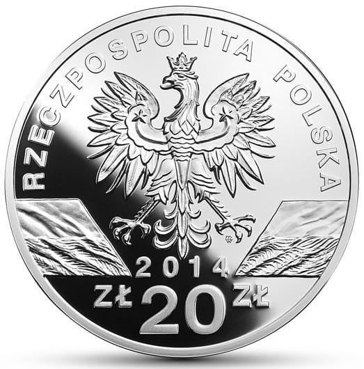 Moneta 20 zł Konik polski 2014 r. awers
