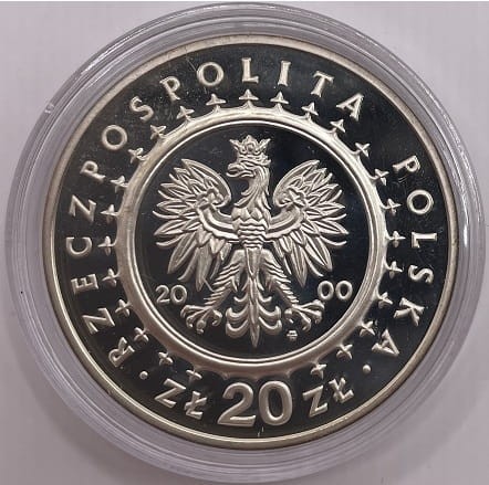 Moneta 20 zł Pałac w Wilanowie 2000 r. awers
