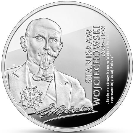 Moneta 10 zł Stanisław Wojciechowski 2023 r. rewers