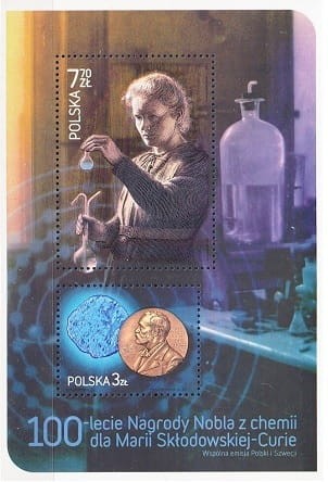 Bloczek znaczkow Maria Skłodowska-Curie FS01 I czysty Blok 2011