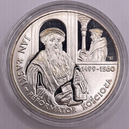 Moneta 10 zł Jan Łaski 1999 rewers