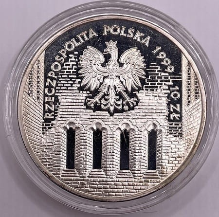 Moneta 10 zł Jan Łaski 1999 awers
