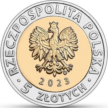 Moneta 5 zł kanał żeglugowy przez mierzeję wiślaną 2023 awers