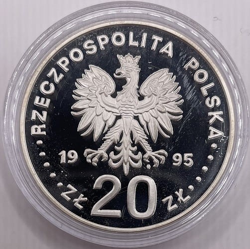 Moneta kolekcjonerska 20 zł Mikołaj Kopernik ECU 1995 awers