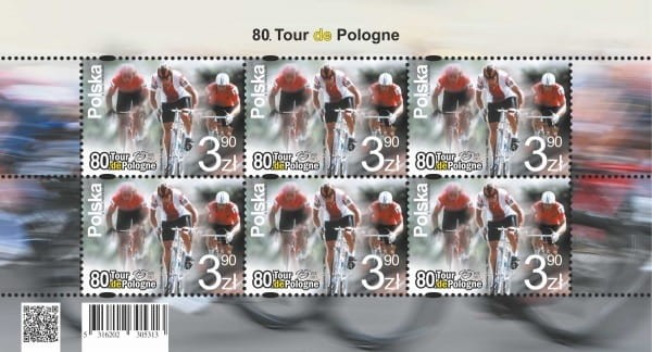Znaczki 80 Tour de Pologne arkusz 2023 5316