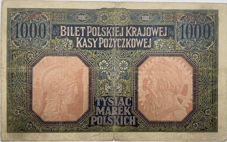 1000 marek polskich 1916 r. stan 4 rewers