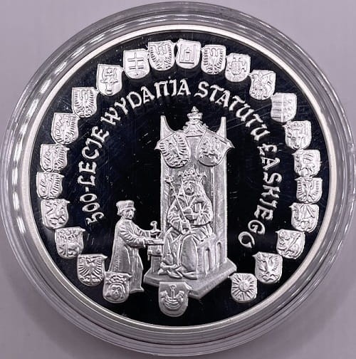 Moneta 10 zł 500-lecie Statutu Łaskiego 2006 r. rewers