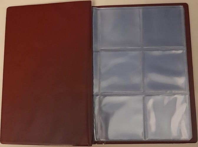 Klaser na 60 Holderów Okienko 54 x 54 mm Bordowy