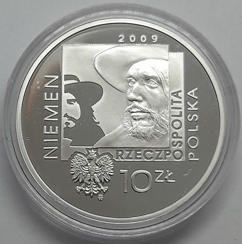 Moneta 10 zł Czesław Niemen 2009 r. awers