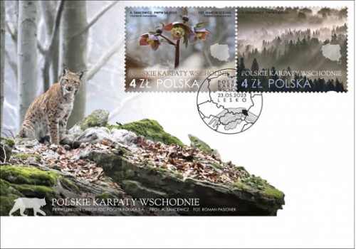 Koperta FDC Polskie Karpaty Wschodnie 2023 r. 5313-5314