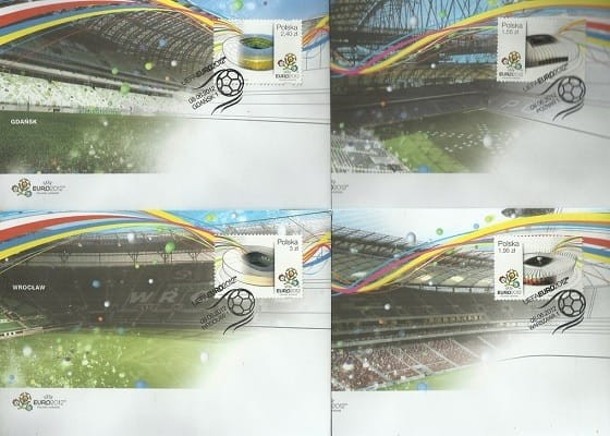 Koperta FDC Euro 2012 x4 2012 r.