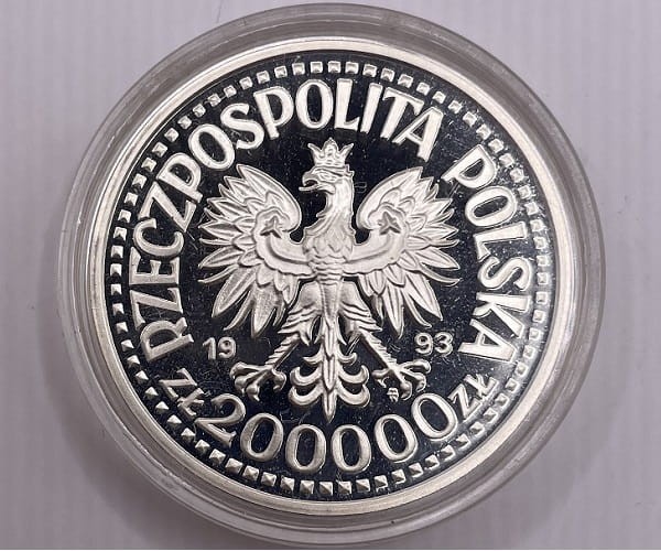 Moneta 200000 zł Kazimierz IV Jagiellończyk 1993 awers