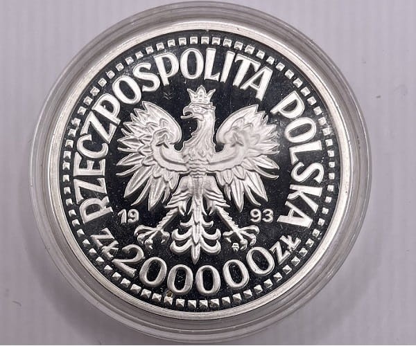 Moneta 200000 zł Kazimierz IV Jagiellończyk półpostać 1993 r. awers