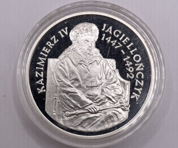 Moneta 200000 zł Kazimierz IV Jagiellończyk półpostać 1993 r. rewers