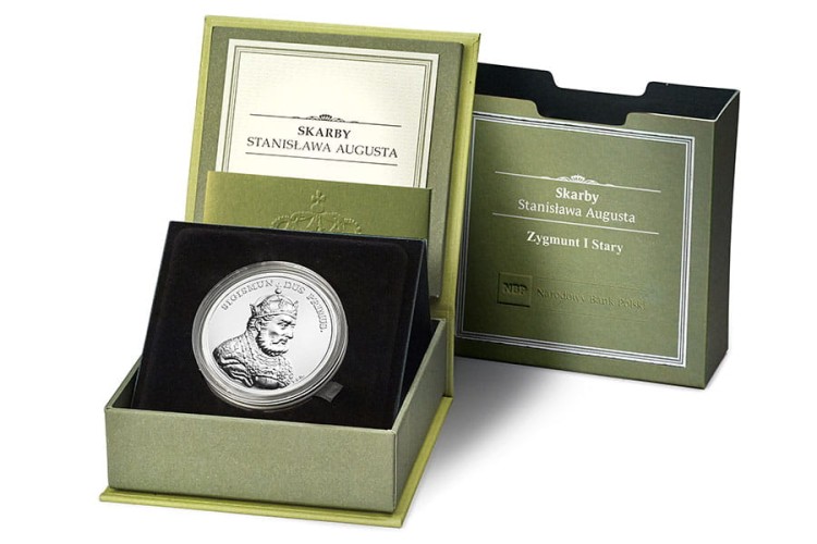 Moneta 50 zł Zygmunt Stary 2017 r. box